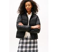 Steppjacke TOMMY JEANS "TJW PCKBL HOOD ESS PUFFER EXT", Damen, Gr. XL (42), schwarz, Web, Obermaterial: 100% Nylon, leicht glänzend, unifarben, regular fit, Jacken Steppjacke (47762213-XL) schwarz