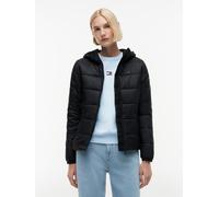 Steppjacke TOMMY JEANS "TJW SLIM LW HOODED PADDED JACKET", Damen, Gr. M (40), schwarz, Steppware, Obermaterial: 100% Nylon. Futter: 100% Polyester. Füllung: 100% Polyester, unifarben, figurbetont norm