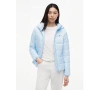 Steppjacke TOMMY JEANS "TJW SLIM LW HOODED PADDED JACKET", Damen, Gr. XL (46), blau (kingly blau), Steppware, Obermaterial: 100% Nylon. Futter: 100% Polyester. Füllung: 100% Polyester, unifarben, figu