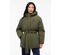 Steppjacke TOMMY JEANS "TJW SMOOTH PADDING PUFFER EXT", Damen, Gr. M (40), grün (dunkelgrünery), Web, Obermaterial: 100% Nylon. Futter: 100% Polyester. Füllung: 100% Polyester, unifarben, normal, Bünd