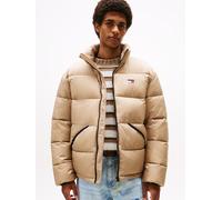 Steppjacke TOMMY JEANS "VAIL PUFFER", Herren, Gr. L, beige (coastal taupe), Web, Obermaterial: 100% Polyamid, unifarben, regular fit normal, Rundhals, eingesetzt gerader Abschluss, Jacken Steppjacke,