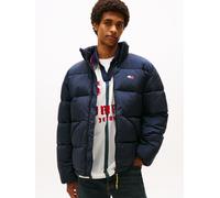Steppjacke TOMMY JEANS "VAIL PUFFER", Herren, Gr. M, blau (schwarz night navy), Web, Obermaterial: 100% Nylon. Futter: 100% Polyester. Füllung: 100% Polyester, unifarben, regular fit normal, Rundhals,