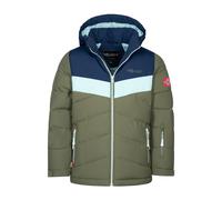 Steppjacke TROLLKIDS "GIRLS GRYLLEFJORD JACKET", Kinder, Gr. 152, grün (navy, dusky olive, frosty mint), Steppware, Obermaterial: 100% Polyester. Futter: 100% Polyester. Wattierung: 100% Polyester, mi