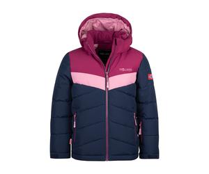 Steppjacke TROLLKIDS "GIRLS GRYLLEFJORD JACKET", Kinder, Gr. 164, blau (navy, plum, mauve), Steppware, Obermaterial: 100% Polyester. Futter: 100% Polyester. Wattierung: 100% Polyester, mit Klettversch