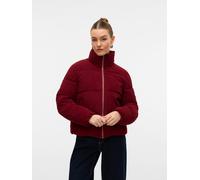 Steppjacke VERO MODA "VMDEBRA SHORT JACKET GA ENT", Damen, Gr. XS, rot (syrah), Web, Obermaterial: 100% Polyester, unifarben, regular fit, elastischer Bund, Jacken Steppjacke (42721762-XS) syrah