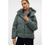 Steppjacke VERO MODA "VMGRETAKYLIE SHORT COATED JACKET NOOS", Damen, Gr. XS, grün (balsam grün), Web, Obermaterial: 100% Polyamid, unifarben, Jacken Steppjacke, Lederimitat (60661113-XS) balsam grün