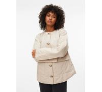 Steppjacke VERO MODA "VMMILLIE JACKET NOOS", Damen, Gr. S, oatmeal, Steppware, Obermaterial: 100% Polyester, unifarben, regular fit normal, Rundhals, Jacken Steppjacke, mit durchgehender Knopfleiste (