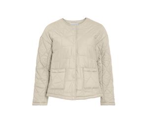 Steppjacke VILA "VISILLA L/S JACKET/PB", Damen, Gr. 40, birch, Steppware, Obermaterial: 100% Polyamid, unifarben, normal, Rundhals, Jacken Steppjacke (13453823-40) birch