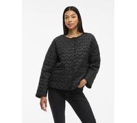 Steppjacke VILA "VISILLA L/S QUILTED JACKET", Damen, Gr. 44, schwarz (schwarz beauty), Web, Obermaterial: 100% Polyamid, unifarben, regular fit normal, Rundhals, Jacken Steppjacke (22432107-44)