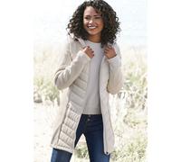 Steppjacke VIVANCE, Damen, Gr. 34, beige, Fleece, Steppware, Obermaterial: 100% Polyester. Futter: 100% Polyester. Füllung: 100% Polyester, Jacken Steppjacke, mit Strickfleece-Ärmeln (49277616-34) bei
