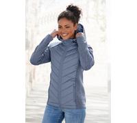 Steppjacke VIVANCE, Damen, Gr. 40, blau, Steppware, Obermaterial: 100% Polyester. Ärmel: 100% Polyester, meliert, Jacken Steppjacke, mit Strickfleece-Ärmeln (17254544-40) blau