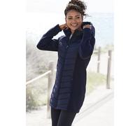 Steppjacke VIVANCE, Damen, Gr. 48, blau (marine), Fleece, Steppware, Obermaterial: 100% Polyester. Futter: 100% Polyester. Füllung: 100% Polyester, Jacken Steppjacke, mit Strickfleece-Ärmeln (39502350