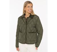 Steppjacke ZWILLINGSHERZ "Classic", Damen, Gr. M, khaki, Obermaterial: 100% Polyester, Jacken Steppjacke, Kordkragen, Knopfleiste und Taschen (21250859-M)