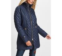 Steppmantel BONPRIX, Damen, Gr. 42, blau (dunkelblau), Steppware, Obermaterial: 100% Polyester. Futter: 100% Polyester. Wattierung: 100% Polyester, unifarben, figurumspielend, Mäntel Steppmantel, aus 