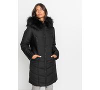 Steppmantel BONPRIX, Damen, Gr. 46, schwarz, Obermaterial: 100% Polyester. Einsatz: 100% Viskose. Futter: 100% Polyester, loose fit, Mäntel Steppmantel, aus Polyester und Viskose, mit Kapuze, lockere