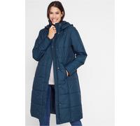 Steppmantel BONPRIX "Steppmantel mit abnehmbarer Kapuze", Damen, Gr. 42, blau (dunkelblau), Obermaterial: 100% Polyester. Futter: 100% Polyester. Ärmelfutter: 100% Polyester, unifarben, oversize, Mänt