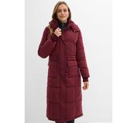 Steppmantel BONPRIX "Wintermantel mit seitlichen Reißverschlüssen", Damen, Gr. 38, rot (dunkelbeere), Obermaterial: 88% Polyester, 12% Polyamid. Futter: 100% Polyester. Wattierung: 100% Polyester, ger