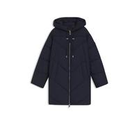 Steppmantel BOSS ORANGE "Piapolly Premium Damenmode", Damen, Gr. 44, blau (dunkelblau 408), Web, Obermaterial: 100% Polyamid, unifarben, gerade ca. Mitte Oberschenkel, Mäntel Steppmantel, mit Kapuze, 