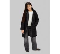 Steppmantel CALVIN KLEIN JEANS "CLASSIC BELTED COAT", Mädchen, Gr. 4 (104), schwarz (ck schwarz), Web, Obermaterial: 100% Polyamid, unifarben, regular fit Po-bedeckend, hoch geschlossener Ausschnitt, 