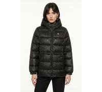 Steppmantel CALVIN KLEIN JEANS, Damen, Gr. XL, schwarz, Web, Obermaterial: 100% Polyester, unifarben, regular fit ca. Mitte Oberschenkel, hoch geschlossener Ausschnitt, Bündchen mit Gummizug, Mäntel S