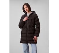 Steppmantel CALVIN KLEIN JEANS "LGHTWGHT LG MD LNGTH", Damen, Gr. L (42), schwarz, Web, Obermaterial: 100% Polyamid, unifarben, klassisch lang, Rundhals, eingesetzt eingefasste Kante, Mäntel Steppmant