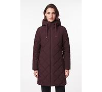 Steppmantel CMP "WOMAN COAT FIX HOOD", Damen, Gr. 36, braun (schwarz berry), Obermaterial: 94% Polyester, 6% Elasthan. Futter: 100% Polyester. Wattierung: 100% Polyester, Mäntel Steppmantel, mit Kapuz