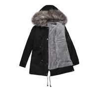 Steppmantel Damen,Wintermäntel Damen Lang Daunenmantel Winter Winterjacke Warm Steppmantel Jacke Mantel Daunenjacke Steppjacke Mit Kapuze,Mantel Grün Damen,Coat Women,C Black,M