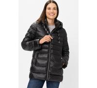 Steppmantel FUCHS SCHMITT, Damen, Gr. 40, schwarz, Web, Obermaterial: 100% Polyester, unifarben, regular fit ca. Mitte Oberschenkel, hoch geschlossener Ausschnitt, abgesteppte Kante, Mäntel Steppmante