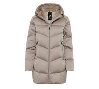 Steppmantel FUCHS SCHMITT "Steppkurzmantel", Damen, Gr. 36, beige, Web, Obermaterial: 100% Polyester, clean, unifarben, regular fit lang, Rundhals, eingesetzt gerader Abschluss, Mäntel Steppmantel, mi