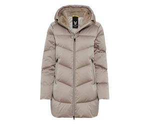 Steppmantel FUCHS SCHMITT "Steppkurzmantel", Damen, Gr. 36, beige, Web, Obermaterial: 100% Polyester, clean, unifarben, regular fit lang, Rundhals, eingesetzt gerader Abschluss, Mäntel Steppmantel, mi