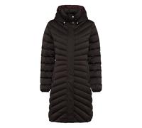 Steppmantel FUCHS SCHMITT "Steppkurzmantel", Damen, Gr. 40, braun (schwarz), Web, Obermaterial: 100% Polyester, clean, unifarben, regular fit lang, Rundhals, eingesetzt gerader Abschluss, Mäntel Stepp