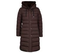 Steppmantel FUCHS SCHMITT "Steppkurzmantel", Damen, Gr. 42, braun, Web, Obermaterial: 100% Polyester, unifarben, regular fit ca. Mitte Oberschenkel, hoch geschlossener Ausschnitt, abgerundeter Saum, M