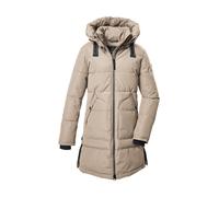 Steppmantel "GW 18 WMN QLTD PRK", Damen, Gr. 42, beige (hellbeige), Oberstoff: 88% Polyester, 12% Baumwolle, Futter: 100% Polyester (recycelt), Wattierung: 100% Polyester, G.I.G.A. DX BY KILLTEC, Mänt