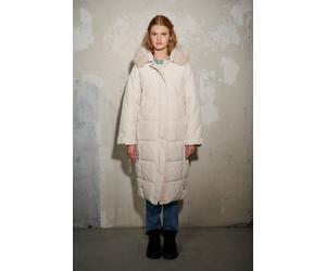 Steppmantel HAILY’S "LS P JK Li44ly", Damen, Gr. L, cream, Web, Obermaterial: 100% Polyester, unifarben, Mäntel Steppmantel, großer Fake-Fur Kragen (49056128-L) cream
