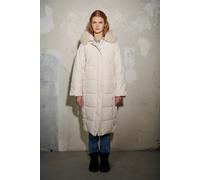 Steppmantel HAILY’S "LS P JK Li44ly", Damen, Gr. L, weiß (cream), Web, Obermaterial: 100% Polyester, unifarben, Mäntel Steppmantel, großer Fake-Fur Kragen (49056128-L) cream