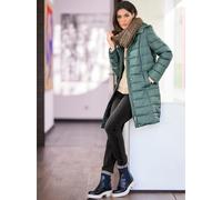 Steppmantel HEINE, Damen, Gr. 34, grün (jade), 100% Polyester, unifarben, unifarben mit Farbeinsatz, unifarben mit Farbeinsätzen, Mäntel Steppmantel (75189925-34) jade