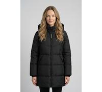 Steppmantel ICEPEAK "ICEPEAK ADAIRE", Damen, Gr. 36, basic schwarz, Obermaterial: 100% Polyester, Mäntel Steppmantel, mit Daunenoptik, mit verstellbarer und abnehmbarer Kapuze, winddicht (68718627-36)