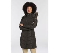 Steppmantel ICEPEAK "PAIVA", Damen, Gr. 36, braun (schwarz braun), Obermaterial: 100% Polyester. Futter: 100% Polyester. Wattierung: 100% Polyester, Mäntel Steppmantel, Wasserabweisend, Windabweisend