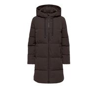 Steppmantel JDY "JDYBLAIR LONG HOOD PUFFER OTW SIJ", Damen, Gr. M, chocolate torte detail:contrast schwarz, Steppware, Obermaterial: 100% Polyester, unifarben mit Farbeinsatz, knieumspielend, Mäntel S