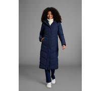 Steppmantel KANGAROOS, Damen, Gr. 32, blau (marine), Web, Obermaterial: 100% Polyester. Futter: 100% Polyester. Wattierung: 100% Polyester, unifarben mit Farbeinsatz, bequem kniebedeckend, Windstopper