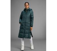 Steppmantel KANGAROOS, Damen, Gr. 42, grün (schwarzgrün), Web, Obermaterial: 100% Polyester. Futter: 100% Polyester. Kapuzenfutter: 100% Polyester. Wattierung: 100% Polyester, kontrastfarbene Details,