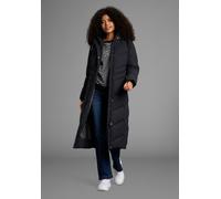 Steppmantel KANGAROOS, Damen, Gr. 44, schwarz, Web, Obermaterial: 100% Polyester. Futter: 100% Polyester. Wattierung: 100% Polyester, unifarben mit Farbeinsatz, bequem kniebedeckend, Windstopperbündch