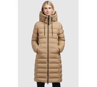 Steppmantel KHUJO "AETHE", Damen, Gr. S (36), beige (warm sand), Steppware, Obermaterial: 100% Polyester. Futter: 100% Polyester. Wattierung: 100% Polyester, unifarben, knielang, Mäntel Steppmantel, T