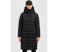 Steppmantel KHUJO "AETHE", Damen, Gr. XXL (44), schwarz, Steppware, Obermaterial: 100% Polyester. Futter: 100% Polyester. Wattierung: 100% Polyester, unifarben, knielang, Mäntel Steppmantel (77734753-