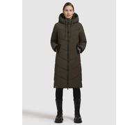Steppmantel KHUJO "ARIBAY5", Damen, Gr. S, khaki, 100% Polyester, unifarben, regular fit ca. Mitte Oberschenkel, eingesetzt elastischer Bund mit Windstopper, Mäntel Steppmantel (87129908-S) khaki
