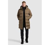 Steppmantel KHUJO "CAIUS2", Herren, Gr. M, braun (muscat, braun), 100% Nylon, unifarben, regular fit knielang, eingesetzt elastischer Bund, Mäntel Steppmantel (57788103-M) muscat, braun