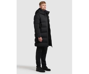 Steppmantel KHUJO "CAIUS2", Herren, Gr. XXL, schwarz, 100% Nylon, unifarben, regular fit knielang, eingesetzt elastischer Bund, Mäntel Steppmantel (78984911-XXL) schwarz