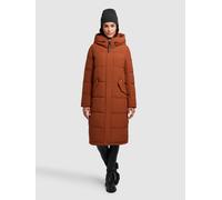 Steppmantel KHUJO "DAIRI", Damen, Gr. S, russet braun, 90% Polyester, 10% Elasthan, unifarben, regular fit, eingesetzt elastischer Bund, Mäntel Steppmantel (50739924-S) russet braun