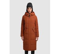 Steppmantel KHUJO "DAIRI", Damen, Gr. XXL (44), braun (russet braun), Steppware, Obermaterial: 90% Polyester, 10% Elasthan. Futter: 100% Nylon. Wattierung: 100% Polyester, unifarben, modisch, knielang