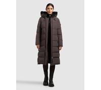 Steppmantel KHUJO "DARAS", Damen, Gr. M, graphite grau, Canvas, 85% Polyester, 15% Baumwolle, unifarben, eingesetzt Rippbündchen mit Windstopper, Mäntel Steppmantel (57015926-M) graphite grau